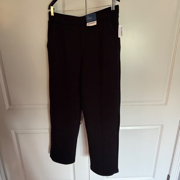 Old Navy Pants - Old Navy Bounce Fleece High-Rise Full-Length Pants Black Large NWT